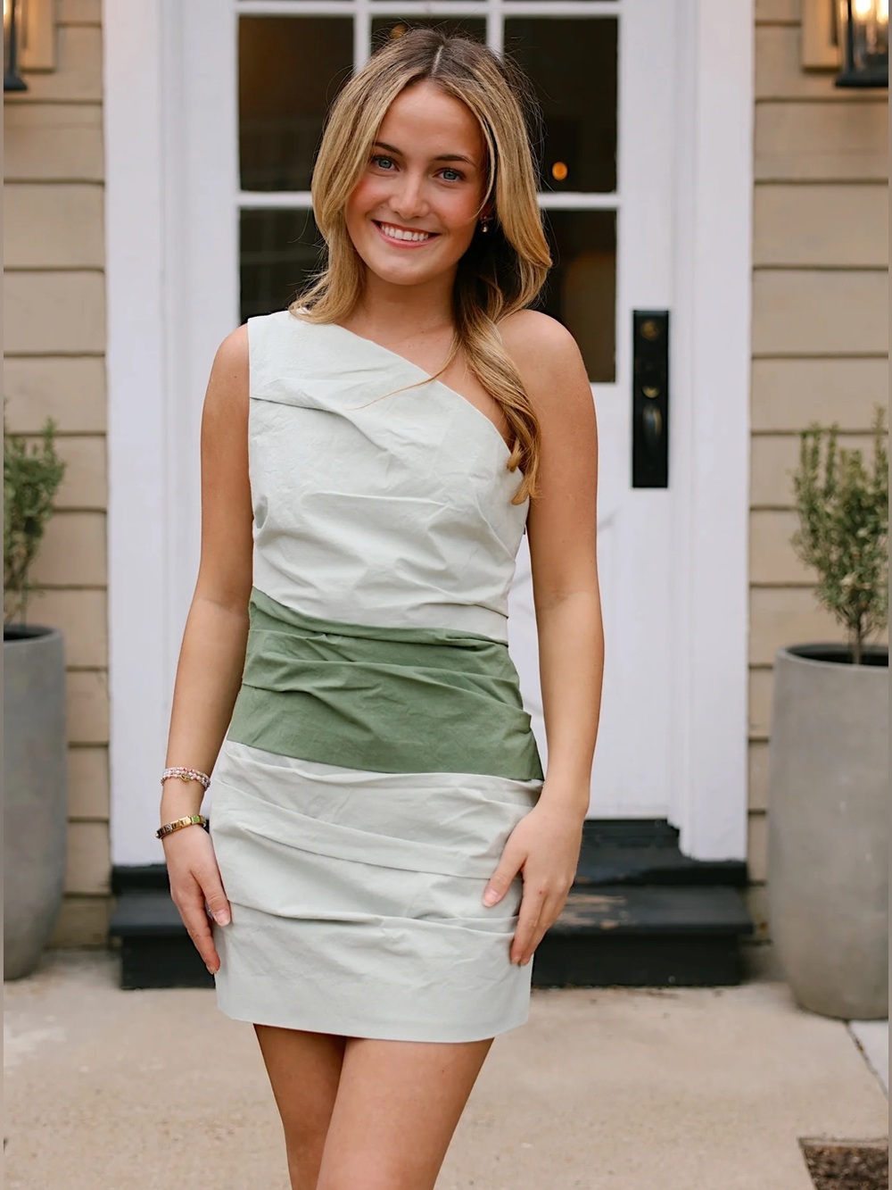 Significant Other Cecilia Mini Dress Pesto Spice NEW
